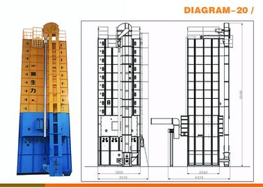 5HPX-20 Model Grain Dryer Machine / Grain Dryer 12.45KW In Yellow & Blue Color