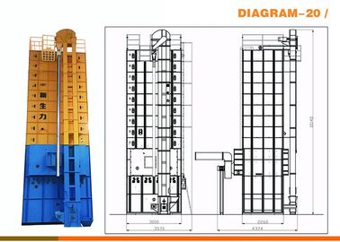 8 Grain Channel 20T Paddy Dryer, Low Temperature Batch Type Rice Grain Dryer