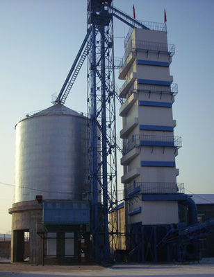 Continous Type 200 Tons Raw Paddy Dryer Tower For Grain Storage